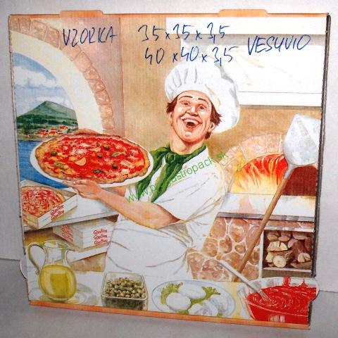 345x345x35 mm Pizza box VESUVIO
